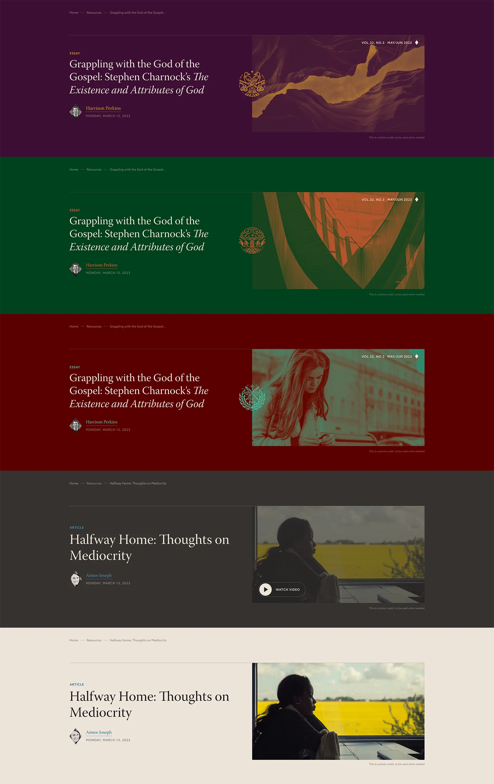 A screenshot of the Modern Reformation website
